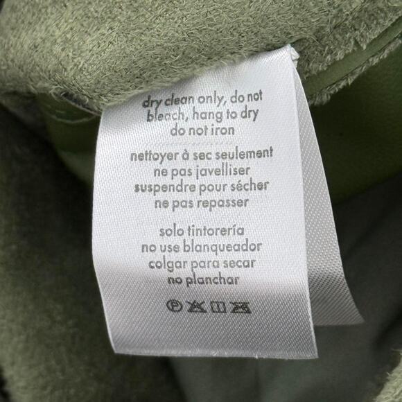 NWT WeWoreWhat Buttery Vegan Leather Basil Short Overalls | Small - Picture 7 of 7